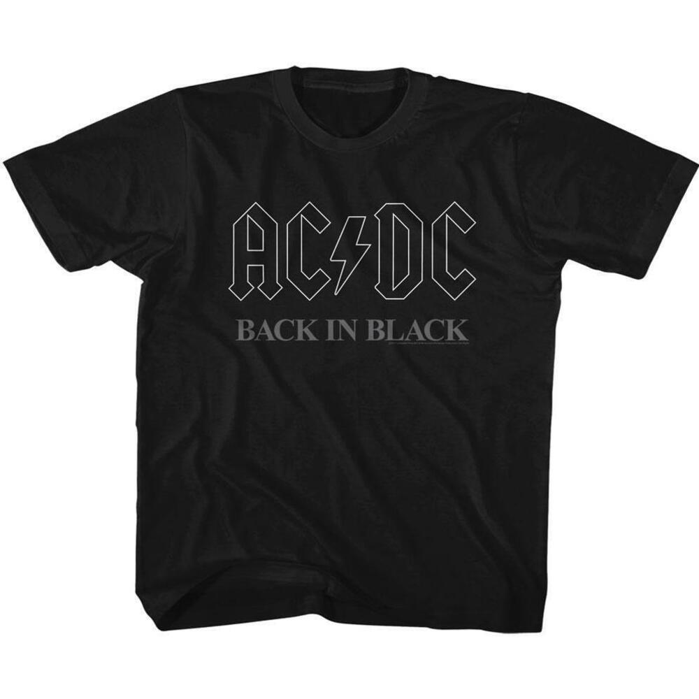 Acdc Toddler Tshirt Back In Black Logo Outline Tee